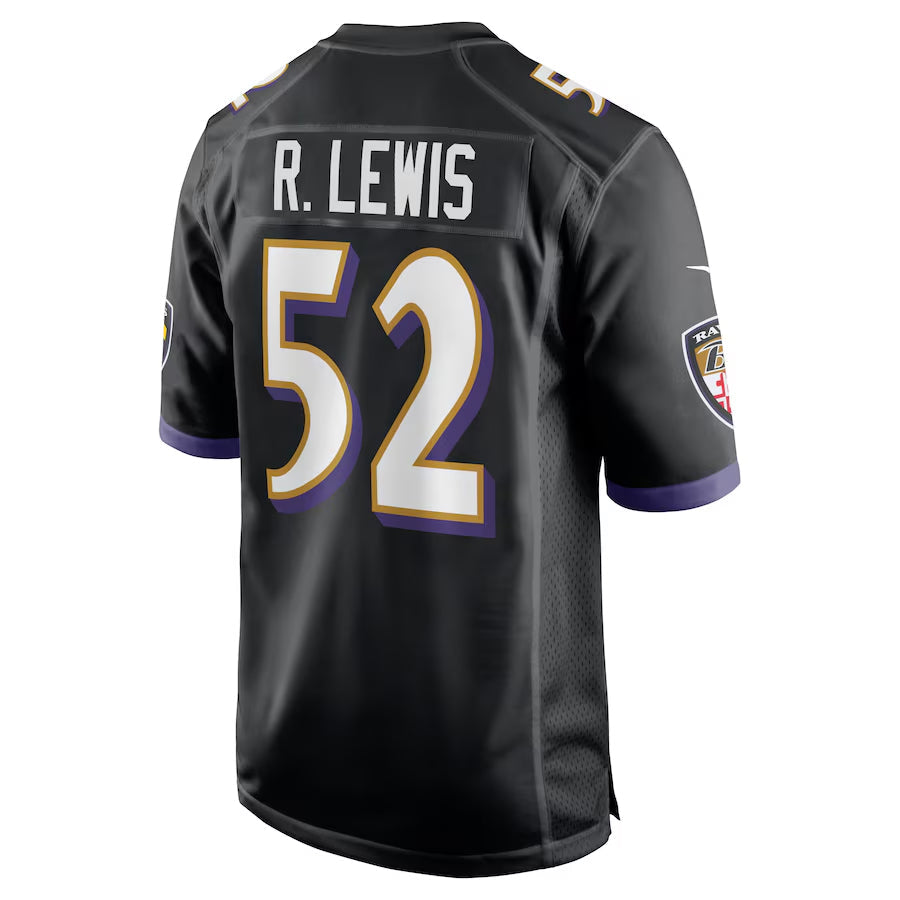 tocy B.Ravens #52 Ray Lewis Player Black Alternate Home Stitched Jerseys