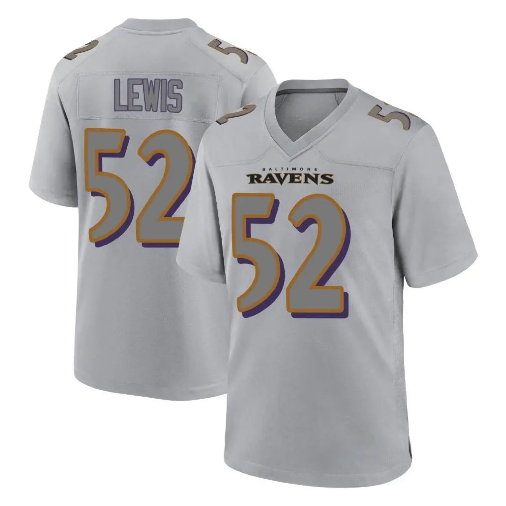 tocy B.Ravens #52 Ray Lewis Player Gray Replica Limited Stitched Jerseys