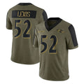 tocy B.Ravens #52 Ray Lewis Player Olive Salute To Service Limited Game Stitched Jerseys