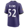 tocy B.Ravens #52 Ray Lewis Player Purple Home Game Stitched Jerseys