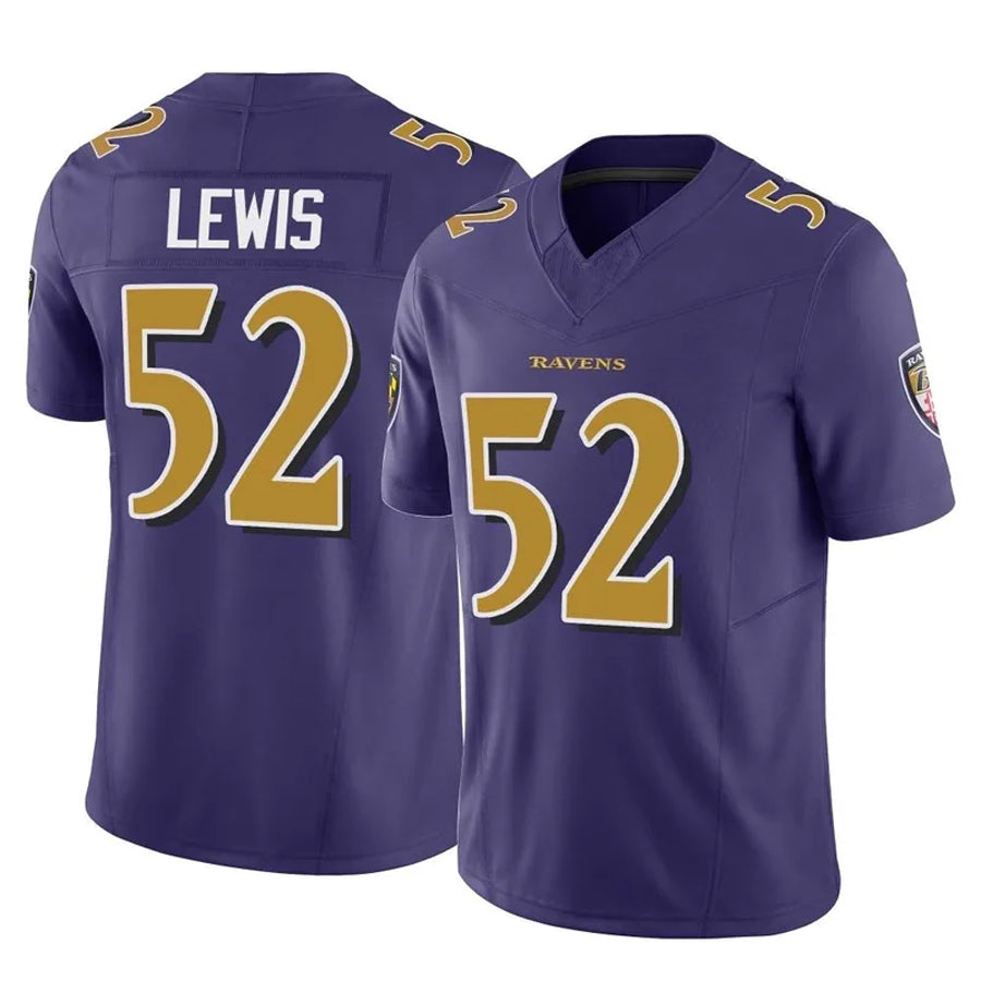tocy B.Ravens #52 Ray Lewis Player Purple Vapor F.U.S.E. Limited Home Game Stitched Jerseys
