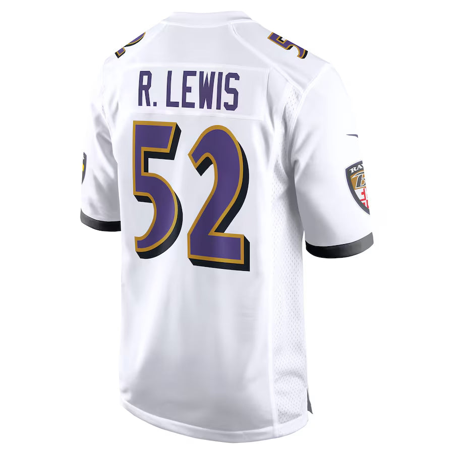 tocy B.Ravens #52 Ray Lewis Player White Alternate Home Stitched Jerseys