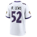 tocy B.Ravens #52 Ray Lewis Player White Home Game Stitched Jerseys