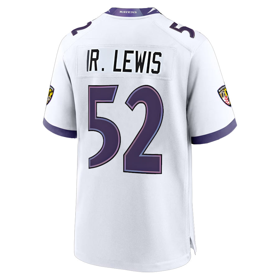 tocy B.Ravens #52 Ray Lewis Player White Home Game Stitched Jerseys