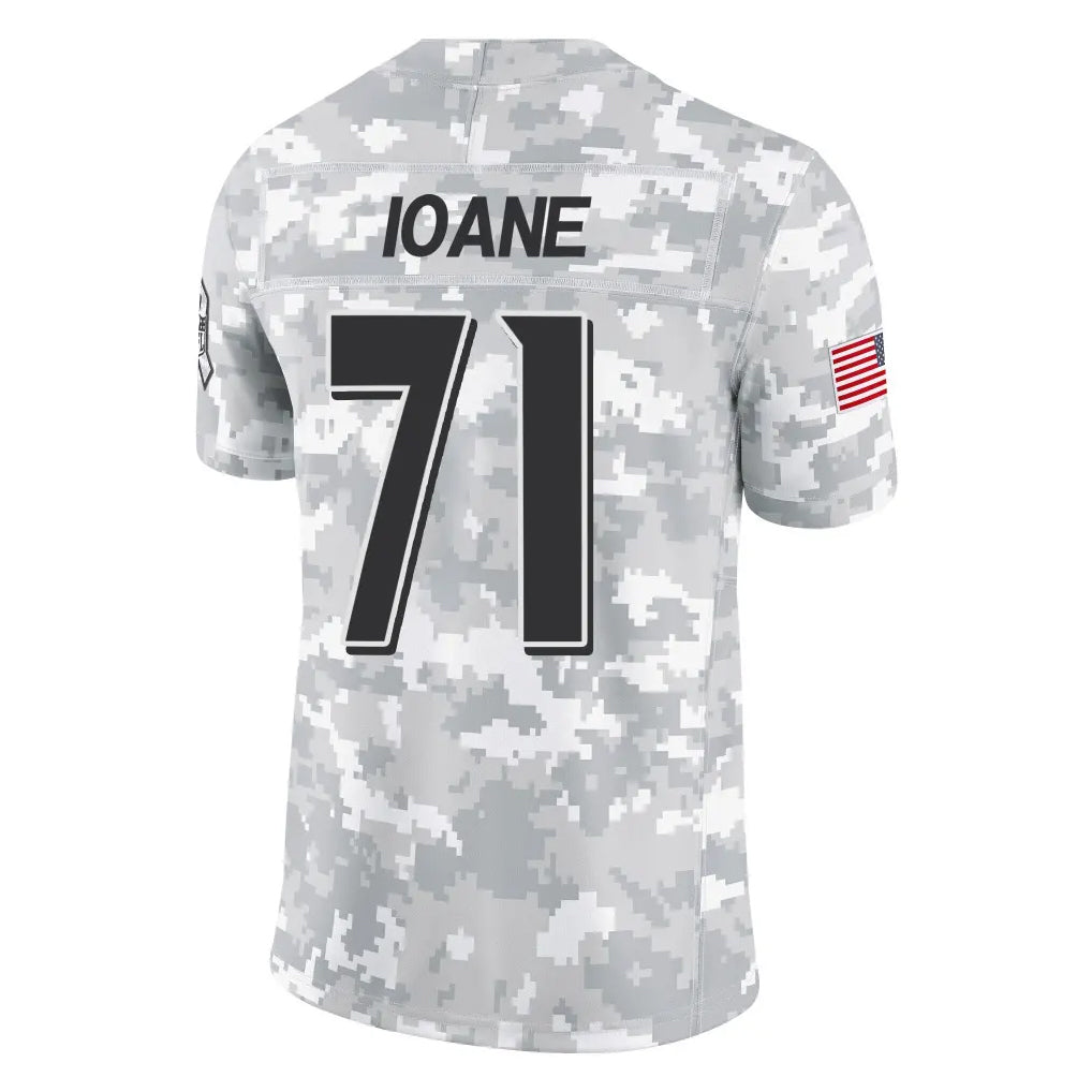 tocy B.Ravens #71 Olaivavega Ioane Player Arctic Camo Salute to Service Limited Stitched Jerseys
