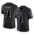 tocy B.Ravens #71 Olaivavega Ioane Player Black RFLCTV Limited Stitched Jerseys