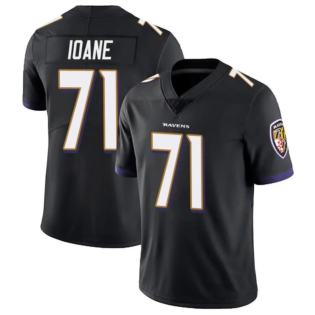 tocy B.Ravens #71 Olaivavega Ioane Player Black Vapor Untouchable Limited Home Stitched Jerseys