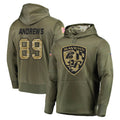 tocy B.Ravens #89 Mark Andrews Ioane Player Olive Salute to Service Pullover Hoodie Stitched Jerseys