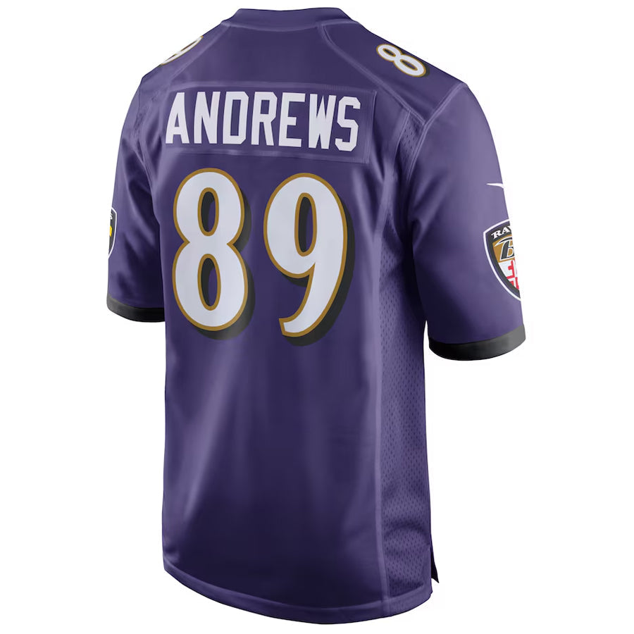 tocy B.Ravens #89 Mark Andrews Player Purple Alternate Home Game Stitched Jerseys