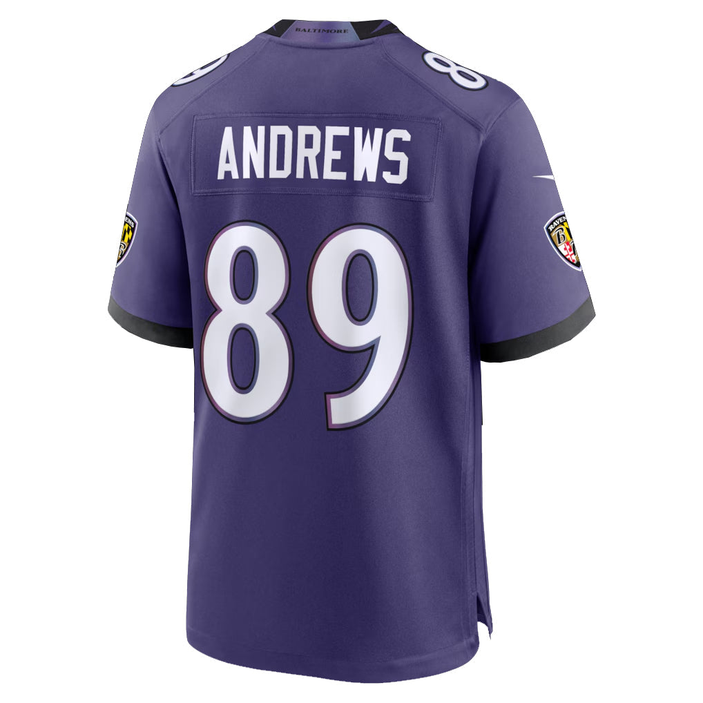 tocy B.Ravens #89 Mark Andrews Player Purple Home Game Stitched Jerseys