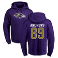 tocy B.Ravens #89 Mark Andrews Player Purple Salute to Service Pullover Hoodie Stitched Jerseys