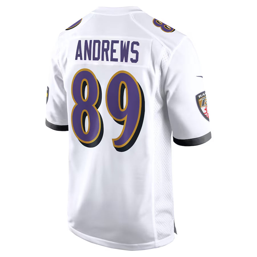 tocy B.Ravens #89 Mark Andrews Player White Alternate Home Game Stitched Jerseys