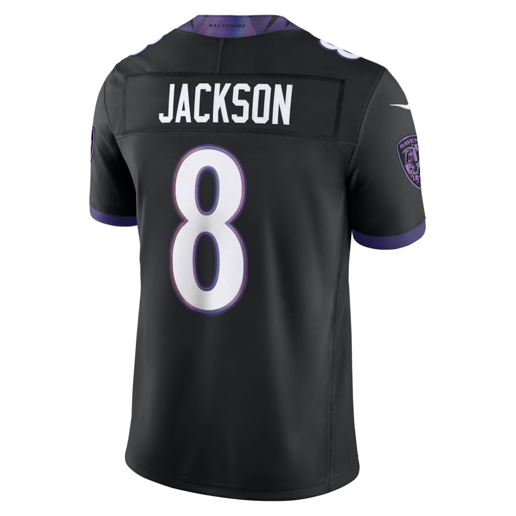 tocy B.Ravens #8 Lamar Jackson Black Alternate Alternate Vapor F.U.S.E. Stitched Limited Jerseys