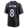 tocy B.Ravens #8 Lamar Jackson Black Alternate Game Stitched Jerseys