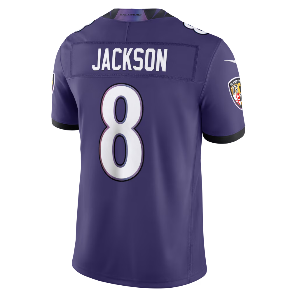 tocy B.Ravens #8 Lamar Jackson Purple Team Vapor F.U.S.E. Stitched Limited Jerseys