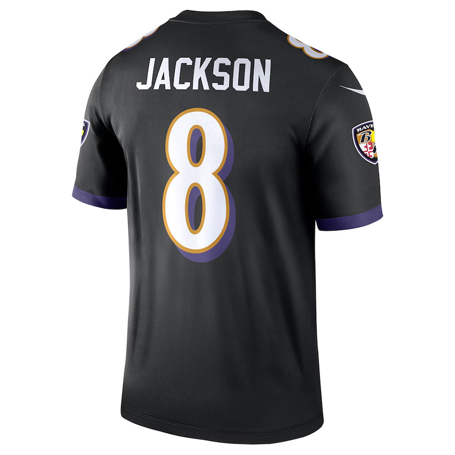tocy B.Ravens #8 Lamar Jackson Player Black Legend Performance Stitched Jerseys