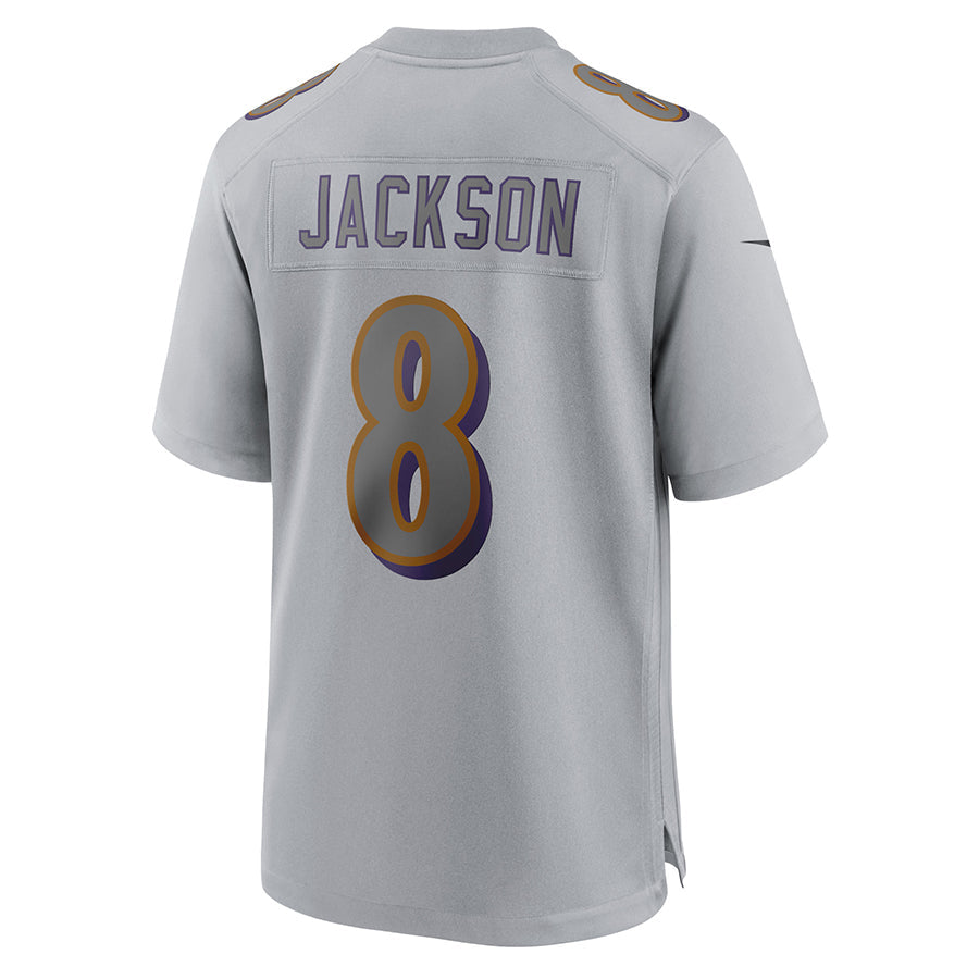 tocy B.Ravens #8 Lamar Jackson Player Gray Replica Limited Stitched Jerseys