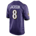 tocy B.Ravens #8 Lamar Jackson Player Purple Alternate Home Game Stitched Jerseys