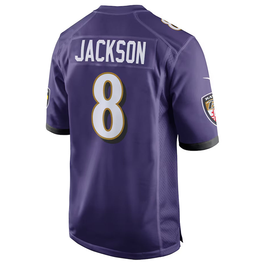 tocy B.Ravens #8 Lamar Jackson Player Purple Alternate Home Game Stitched Jerseys