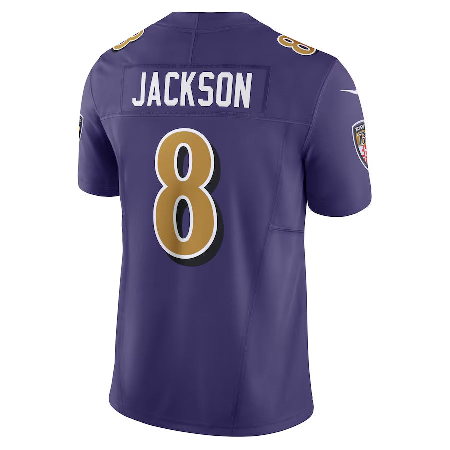 tocy B.Ravens #8 Lamar Jackson Player Purple Vapor F.U.S.E. Limited Stitched Jerseys