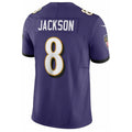 tocy B.Ravens #8 Lamar Jackson Player Vapor F.U.S.E. Limited Purple Stitched Jerseys