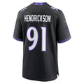 tocy B.Ravens #91 Trey Hendrickson Black Alternate Game Stitched Jerseys