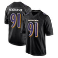 tocy B.Ravens #91 Trey Hendrickson Player Black Carbon Fashion Home Stitched Jerseys