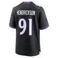 tocy B.Ravens #91 Trey Hendrickson Player Black Home Game Stitched Jerseys