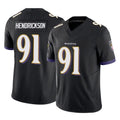 tocy B.Ravens #91 Trey Hendrickson Player Black Vapor F.U.S.E. Limited Stitched Jerseys