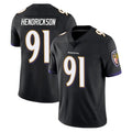 tocy B.Ravens #91 Trey Hendrickson Player Black Vapor Untouchable Limited Home Stitched Jerseys