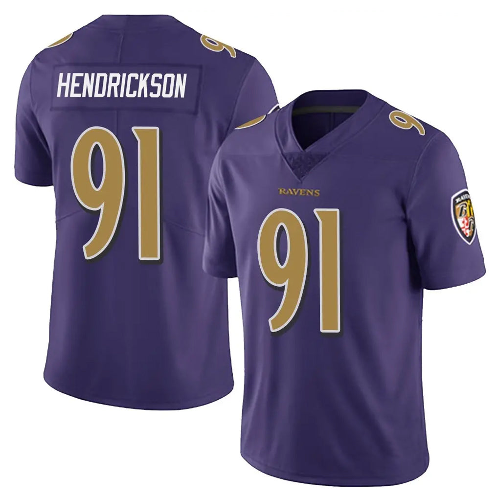tocy B.Ravens #91 Trey Hendrickson Player Purple Color Vapor Untouchable Limited Stitched Jerseys