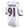 tocy B.Ravens #91 Trey Hendrickson Player White Alternate Home Game Stitched Jerseys