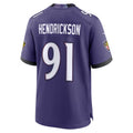 tocy B.Ravens #91 Trey Hendrickson Purple Team Game Stitched Jerseys