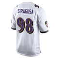 tocy B.Ravens #98 Tony Siragusa Player White Alternate Home Game Stitched Jerseys