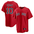 tocy B.Red Sox #10 Trevor Story Player Red Home Game Stitched Jerseys