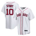 tocy B.Red Sox #10 Trevor Story Player White Home Game Stitched Jerseys