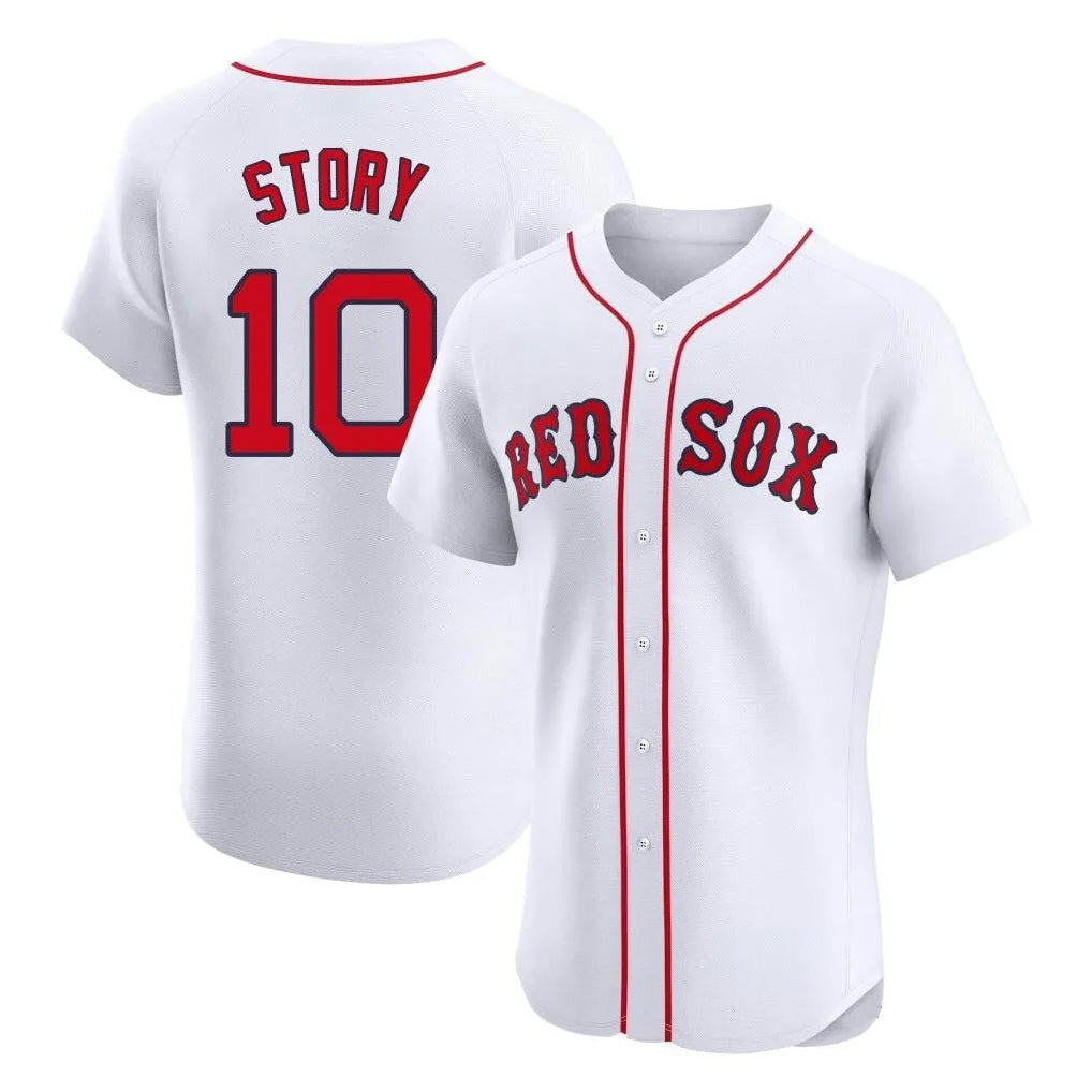 tocy B.Red Sox #10 Trevor Story Player White Limited Elite Home Game Stitched Jerseys