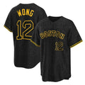 tocy B.Red Sox #12 Connor Wong Player Black Snake Skin City Home Game Stitched Jerseys