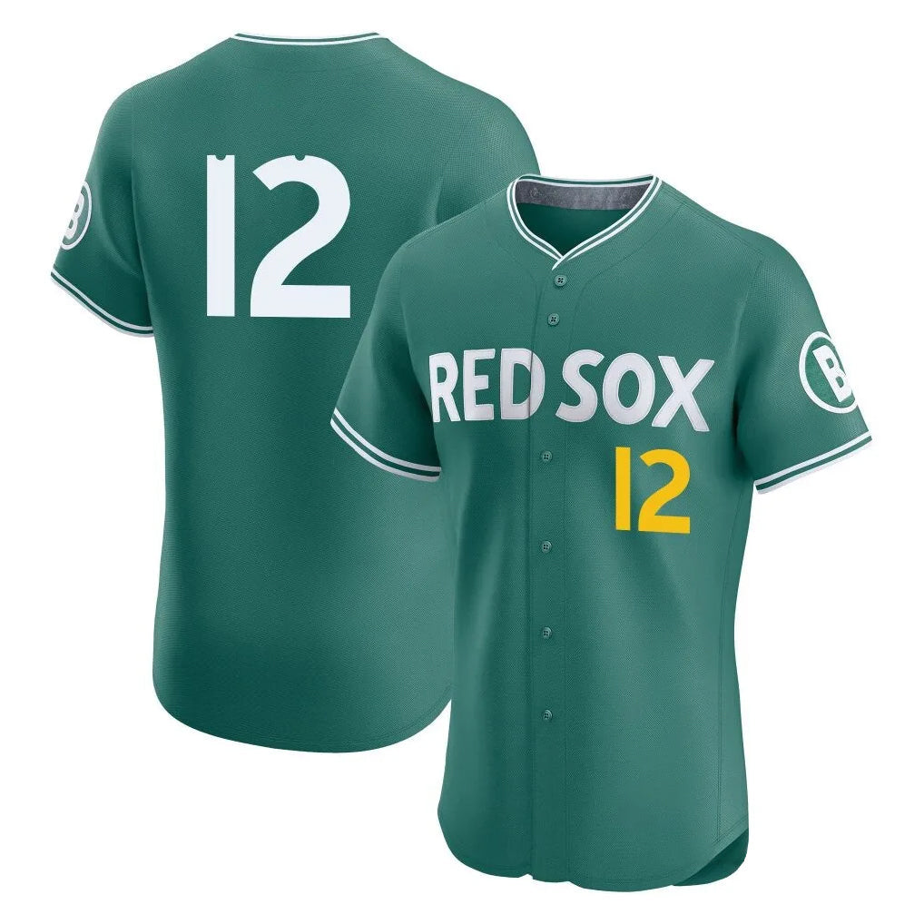 tocy B.Red Sox #12 Connor Wong Player Green City Connect Limited Elite Home Game Stitched Jerseys