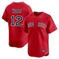 tocy B.Red Sox #12 Connor Wong Player Red Limited Home Game Stitched Jerseys