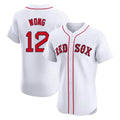 tocy B.Red Sox #12 Connor Wong Player White Limited Elite Home Game Stitched Jerseys
