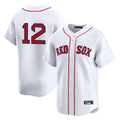 tocy B.Red Sox #12 Connor Wong Player White Limited Home Game Stitched Jerseys