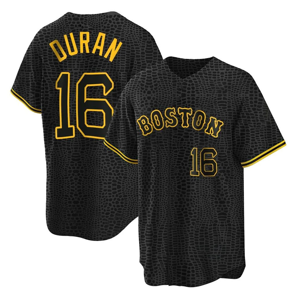tocy B.Red Sox #16 Jarren Duran Player Black Snake Skin City Home Game Stitched Jerseys