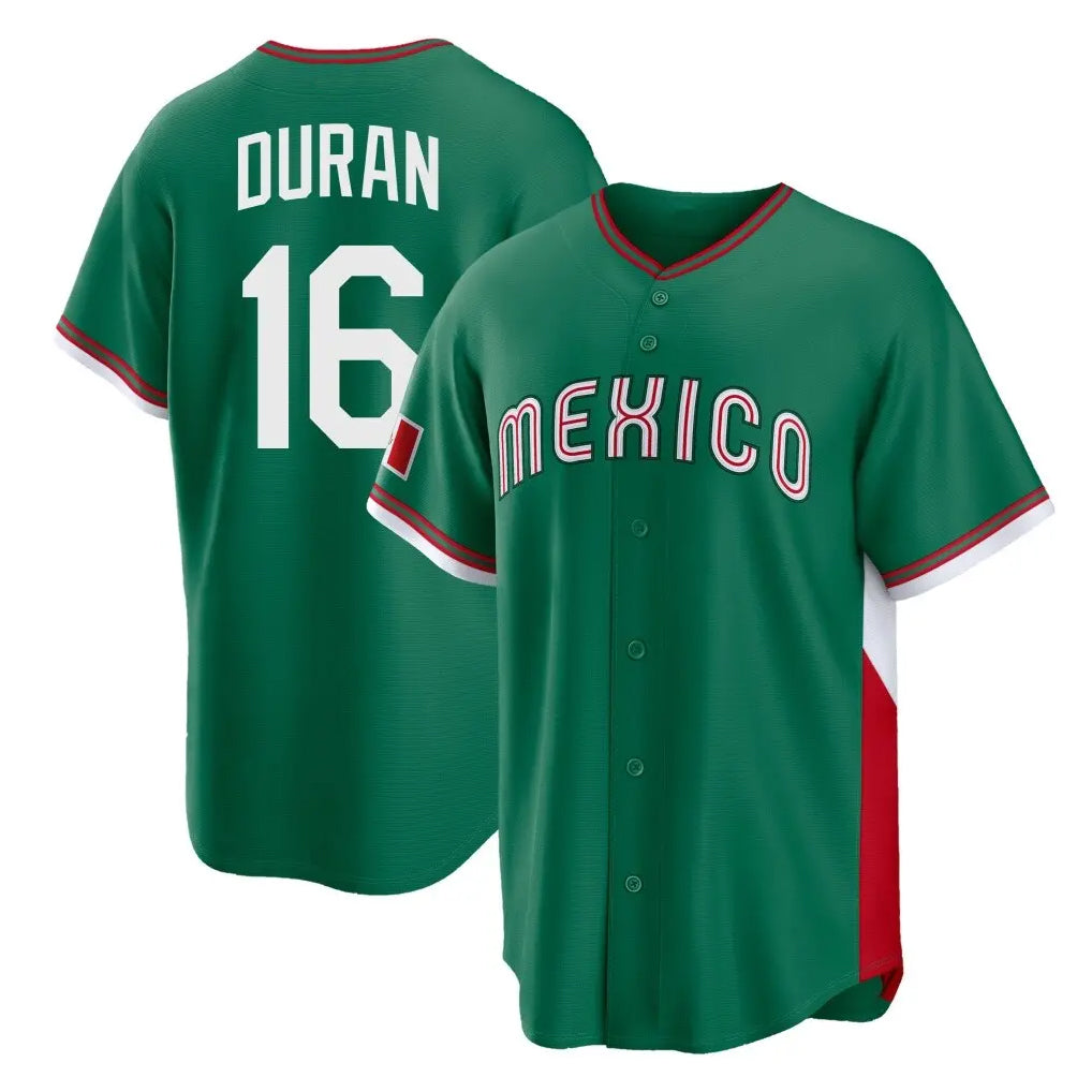 tocy B.Red Sox #16 Jarren Duran Player Green Mexico 2026 World Classic Home Game Stitched Jerseys