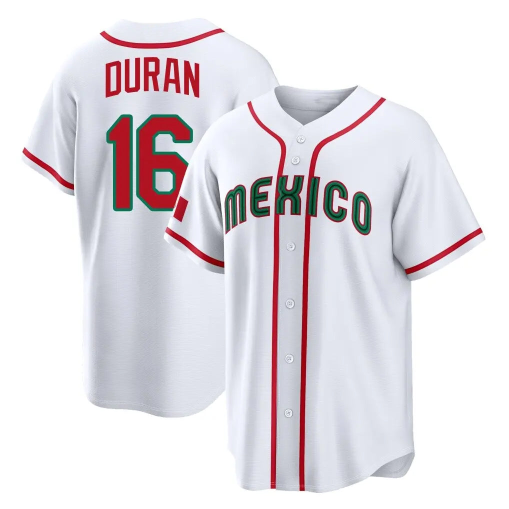tocy B.Red Sox #16 Jarren Duran Player White Mexico 2026 World Classic Home Game Stitched Jerseys