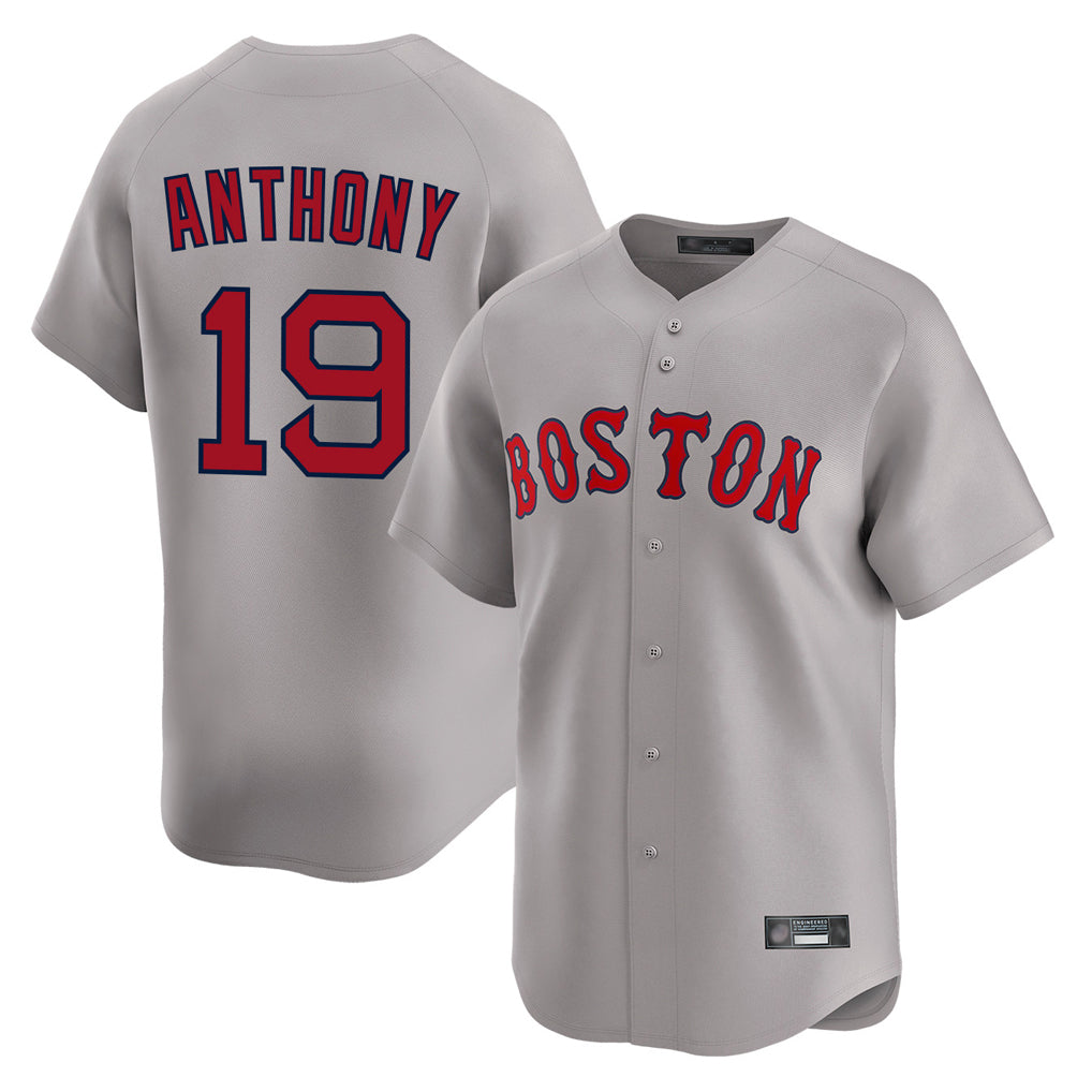 tocy B.Red Sox #19 Roman Anthony Player Gray Road Limited Home Game Stitched Jerseys