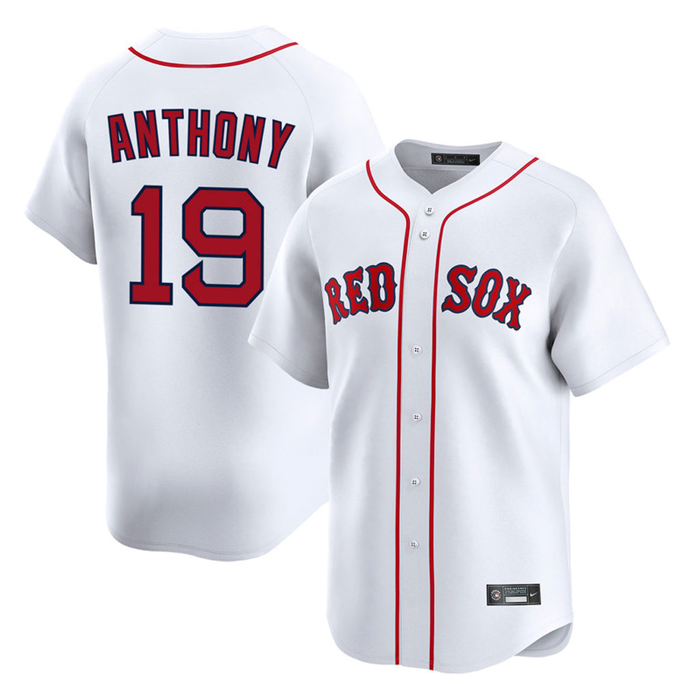 tocy B.Red Sox #19 Roman Anthony Player White Limited Home Game Stitched Jerseys