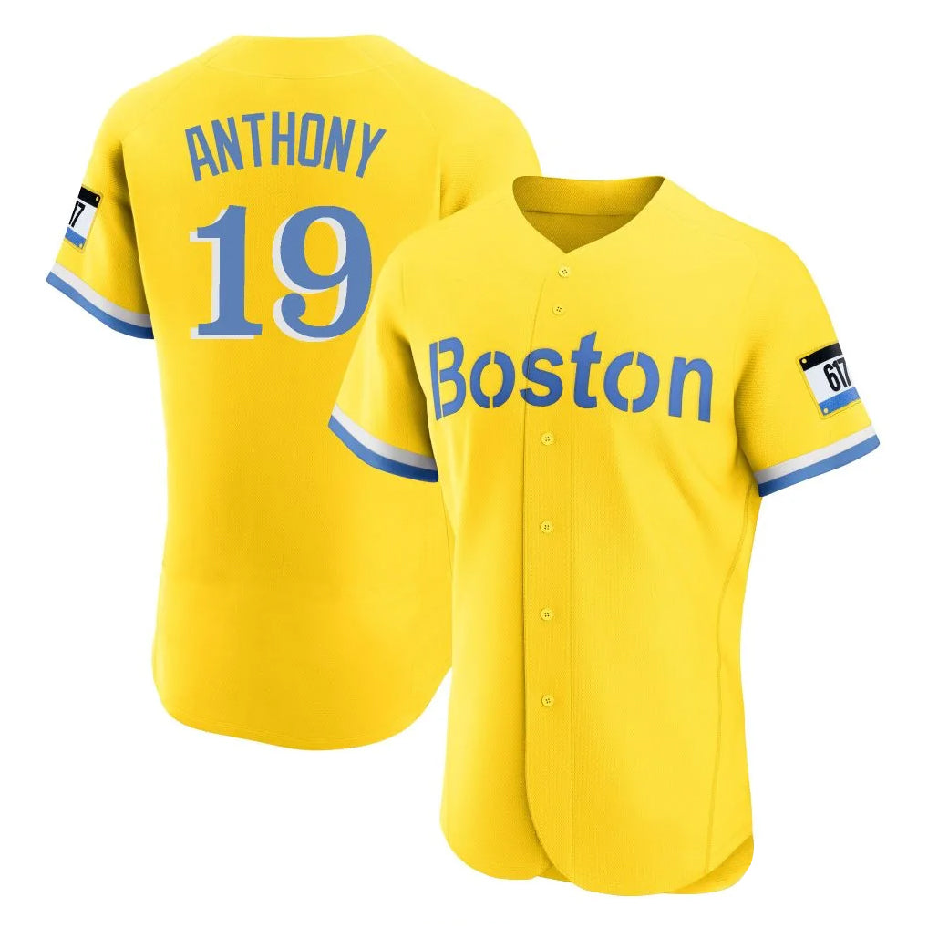 tocy B.Red Sox #19 Roman Anthony Player Yellow Limited Elite Home Game Stitched Jerseys