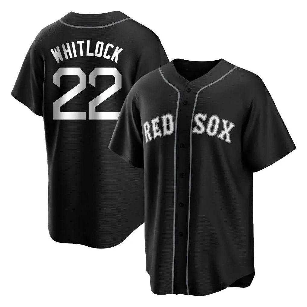 tocy B.Red Sox #22 Garrett Whitlock Player Black Home Game Stitched Jerseys