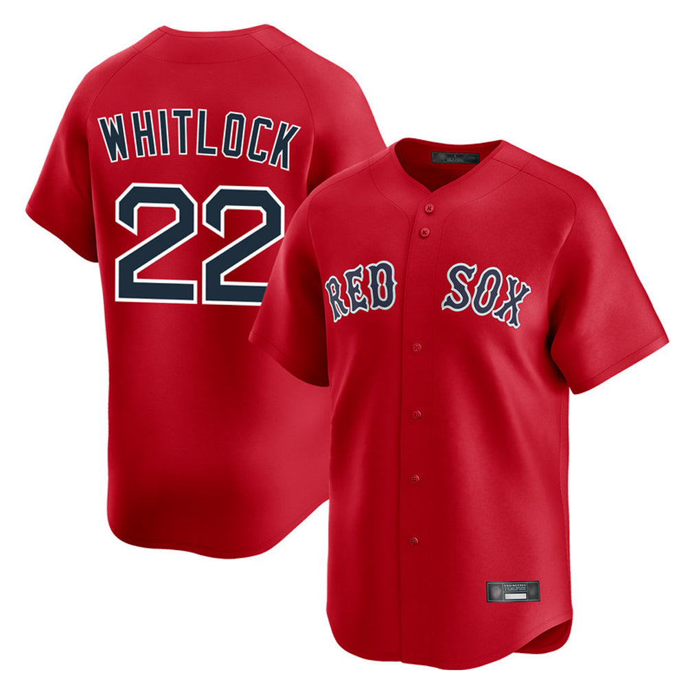 tocy B.Red Sox #22 Garrett Whitlock Player Red Limited Home Game Stitched Jerseys